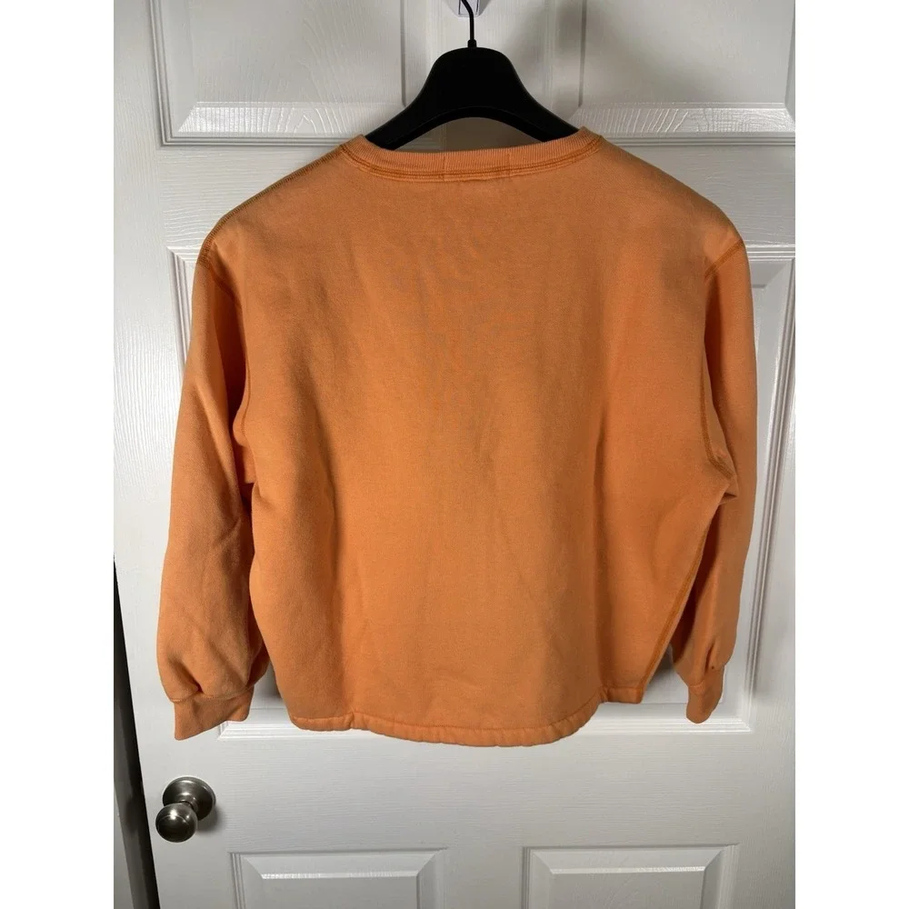 Vintage 90s Polo Ralph Lauren V Stitch Crewneck Sweatshirt Orange Mens Small
